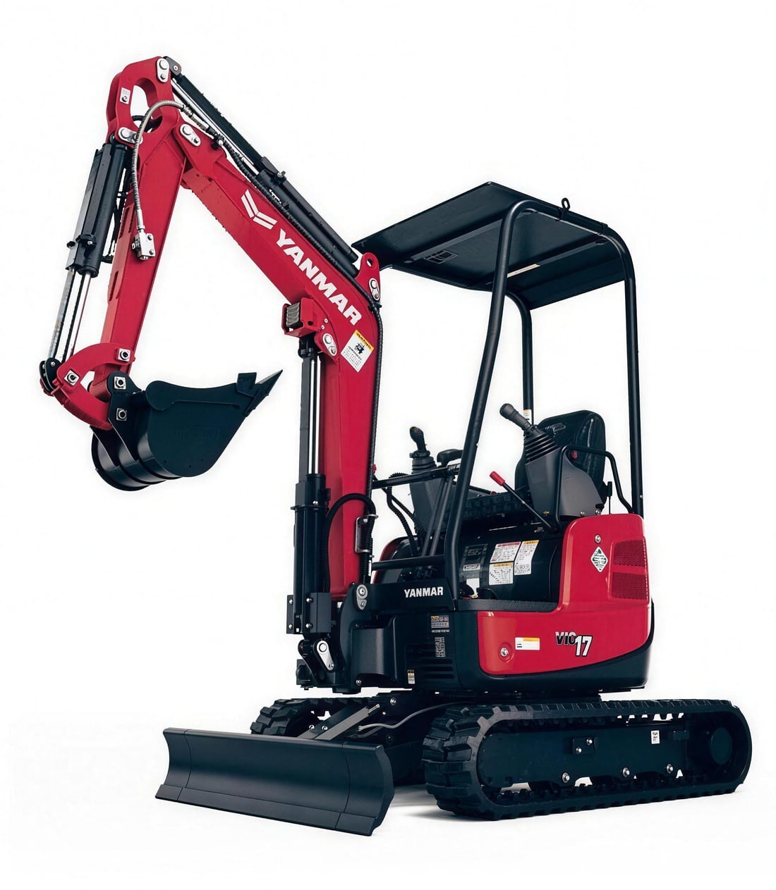 Miniexcavadora Yanmar ViO17 de radio cero vista de estudio - venta en Chile