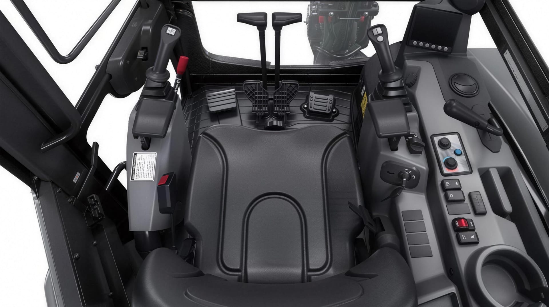 Cabina cerrada con aire acondicionado de la miniexcavadora Yanmar ViO35