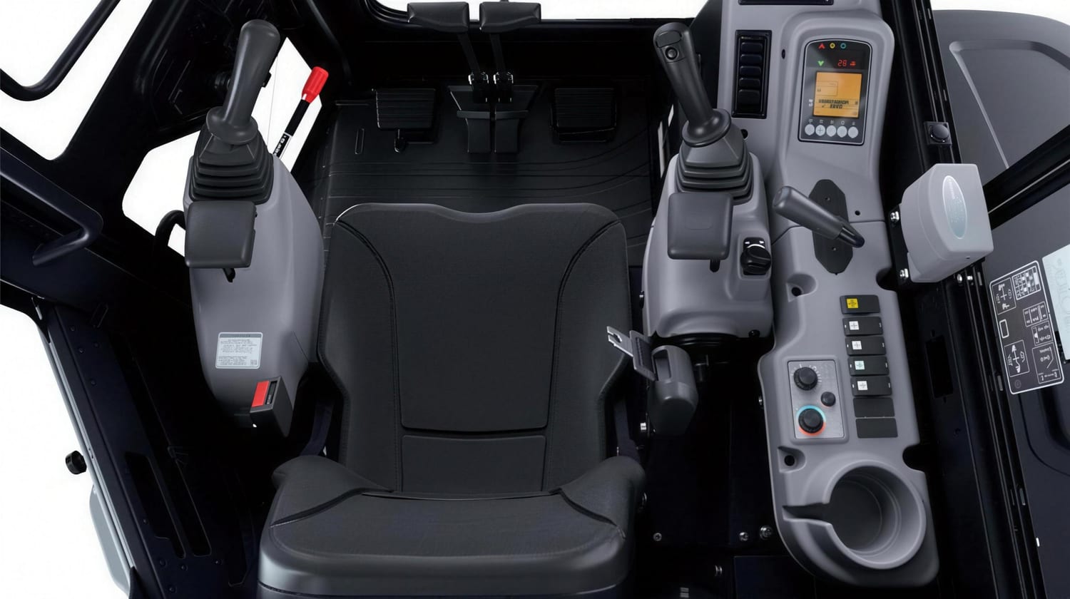 Cabina cerrada de la miniexcavadora Yanmar ViO55